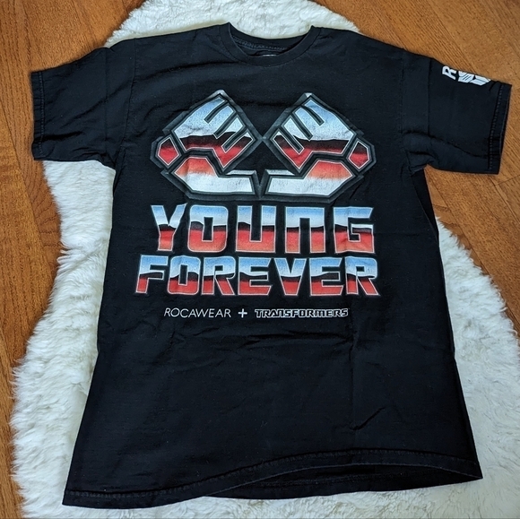 Rocawear X Transformers Men's Crew Neck Short Sleeve T-shirt M Black - Picture 2 of 8